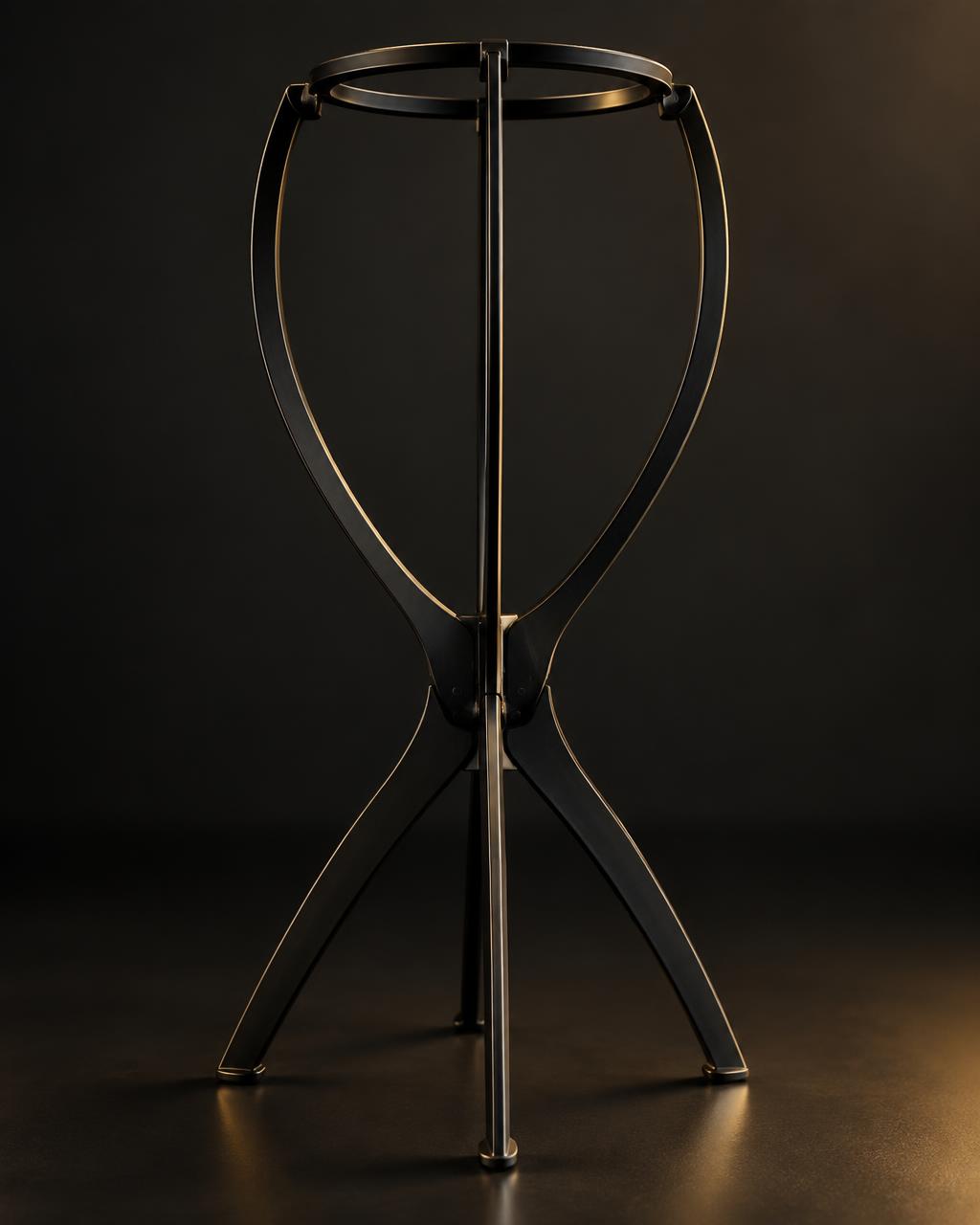Portable Wig Stand — Matte Black